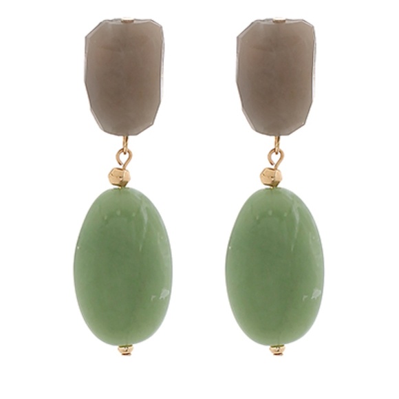 Acrylic Oval 2 Drop Earrings - Picture 2 of 3